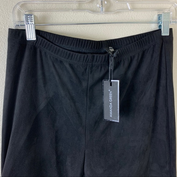 Amanda Green Black Pants Size Medium legging nwt - Picture 3 of 5